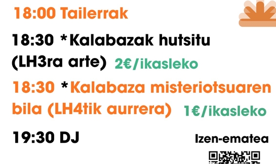 Kirikiño Ikastolak antolatutako Gau Beltzaren kartela