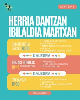 Herria dantzan Ibilaldia martxaren kartela