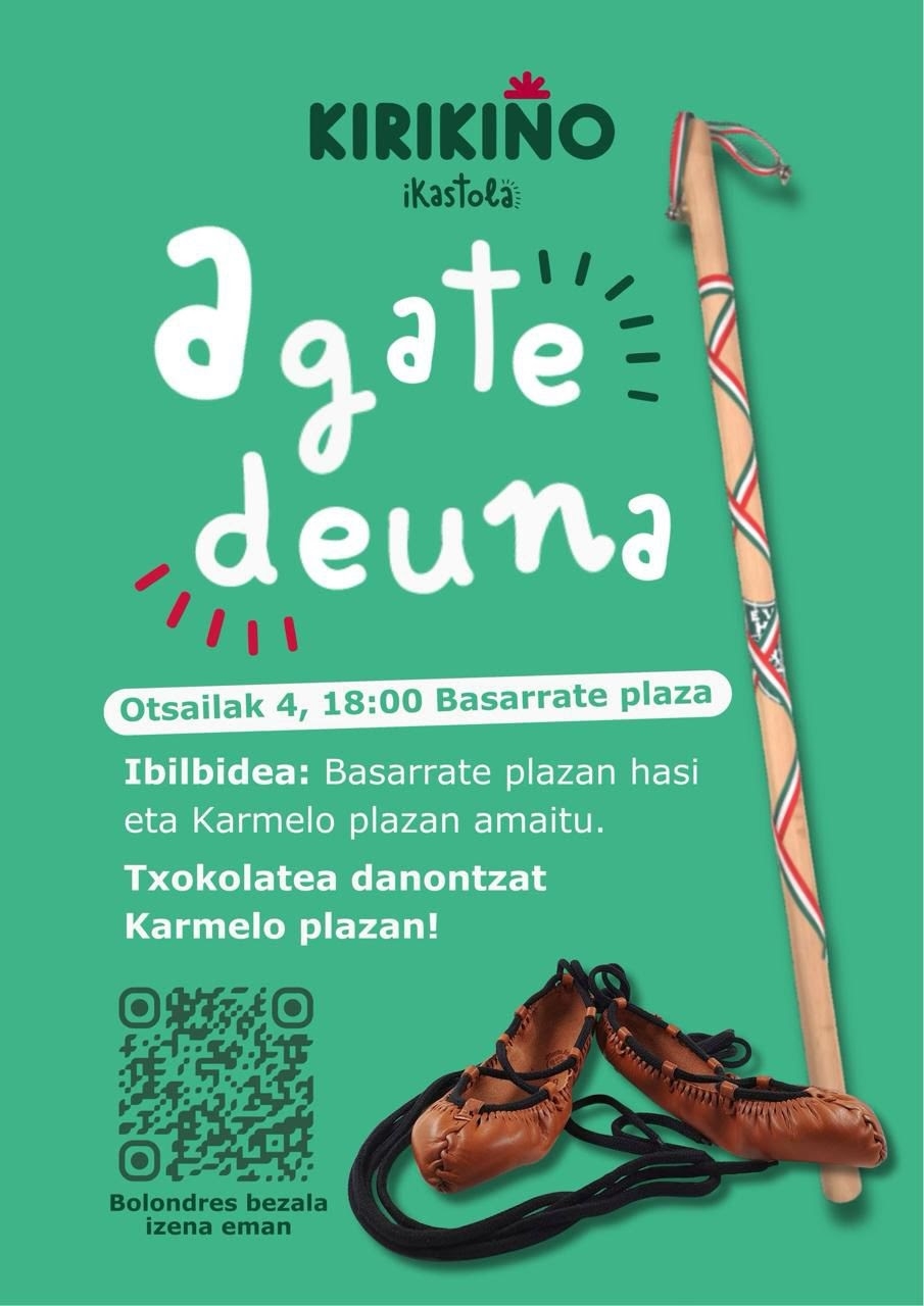 Agate deuna ospatuko du Kirikiño Ikastolak